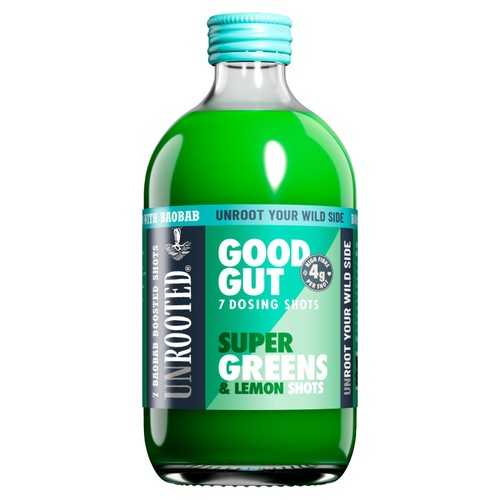 UNROOTED Super Greens, Lemon & Baobab 7x Dosing Shots 420ml (Pack of 3)