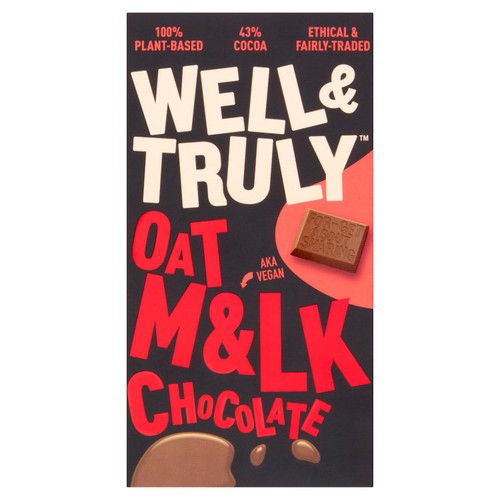 Well&Truly Oat Milk Chocolate 90g (Pack of 6)