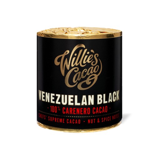 Willie's Cacao 100% Cacao Carenero Cacao Vegan. 180g (Pack of 3)