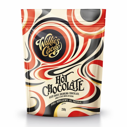 Willie's Cacao Hot Chocolate 52% Cacao Vegan 250g (Pack of 2)