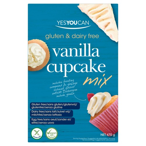 YesYouCan Vanilla Cupcake Mix 470g (Pack of 2)