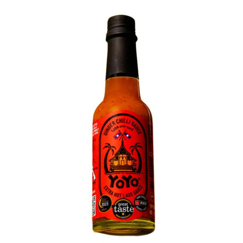 YoYo Laos Sauce Extra Hot Ginger Chilli Sauce 150ml (Pack of 2)